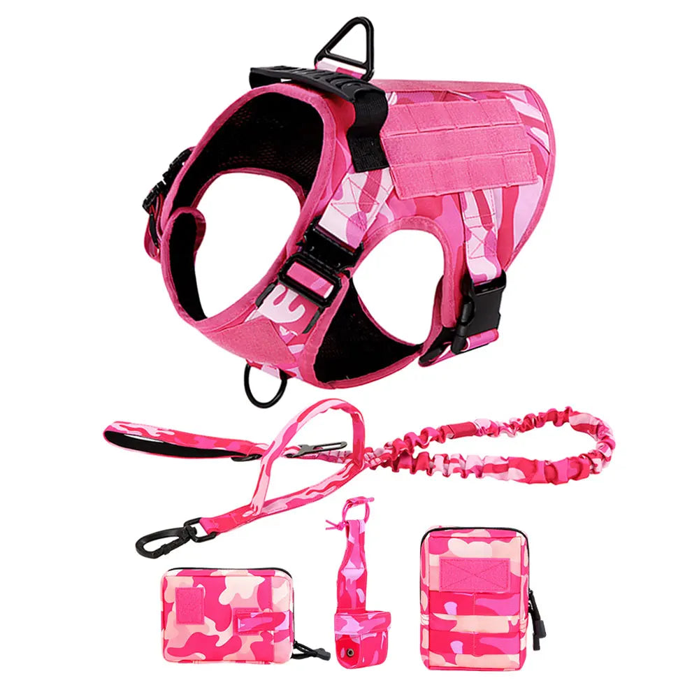 PETRAVEL Military Camouflage Dog Harness for Training
