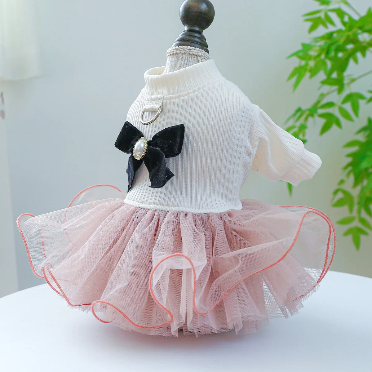 Christmas Dog Dresses Winter Pet Clothing Plaid Skirt