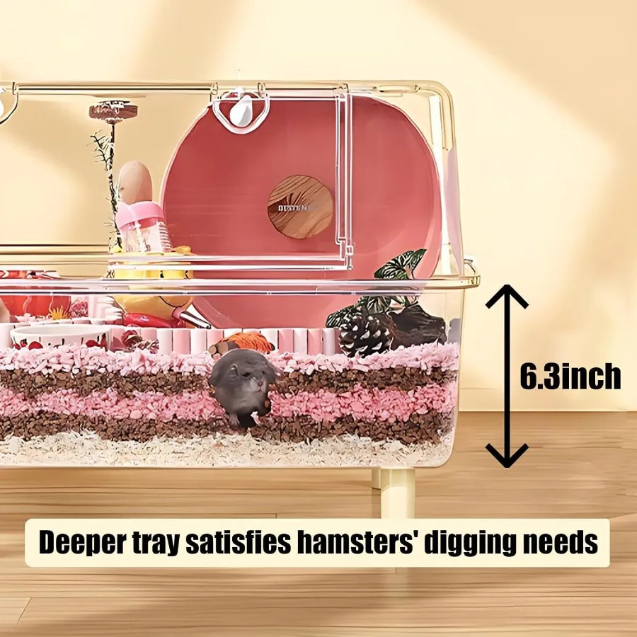 Guangdong Two-Story Hamster And Guinea Pig Cage With Clear Acrylic