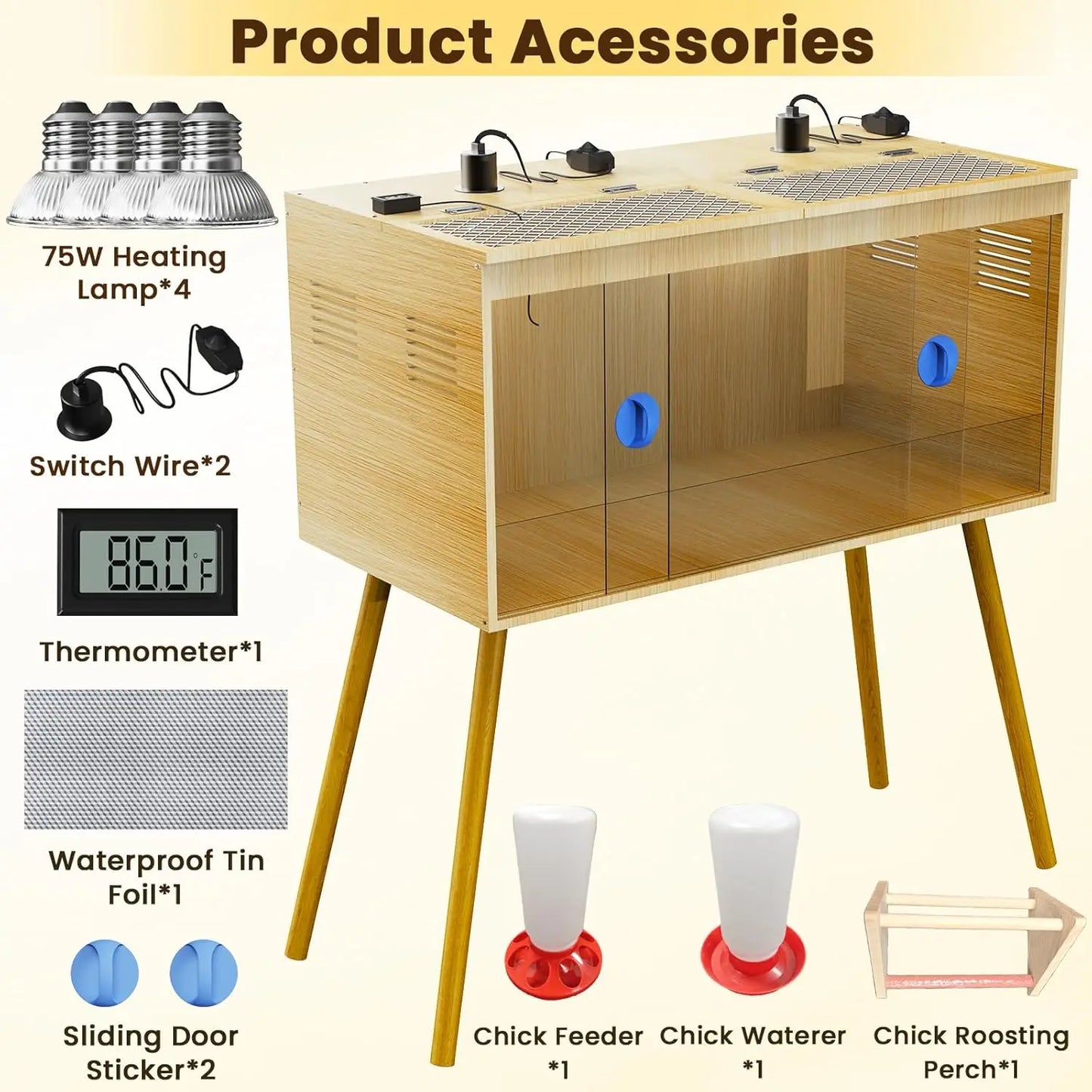 Brooder Box For Chicks Wooden Brooder Kit With Legs