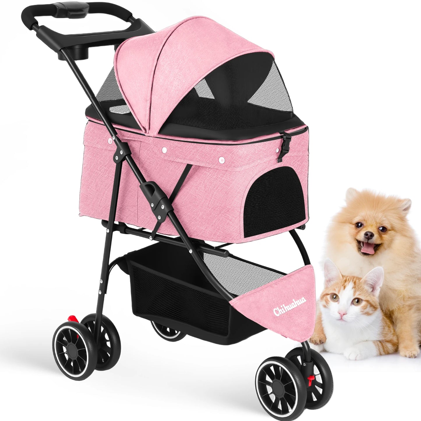 Chihuahua Pet Stroller For Small Dogs And Cats Foldable