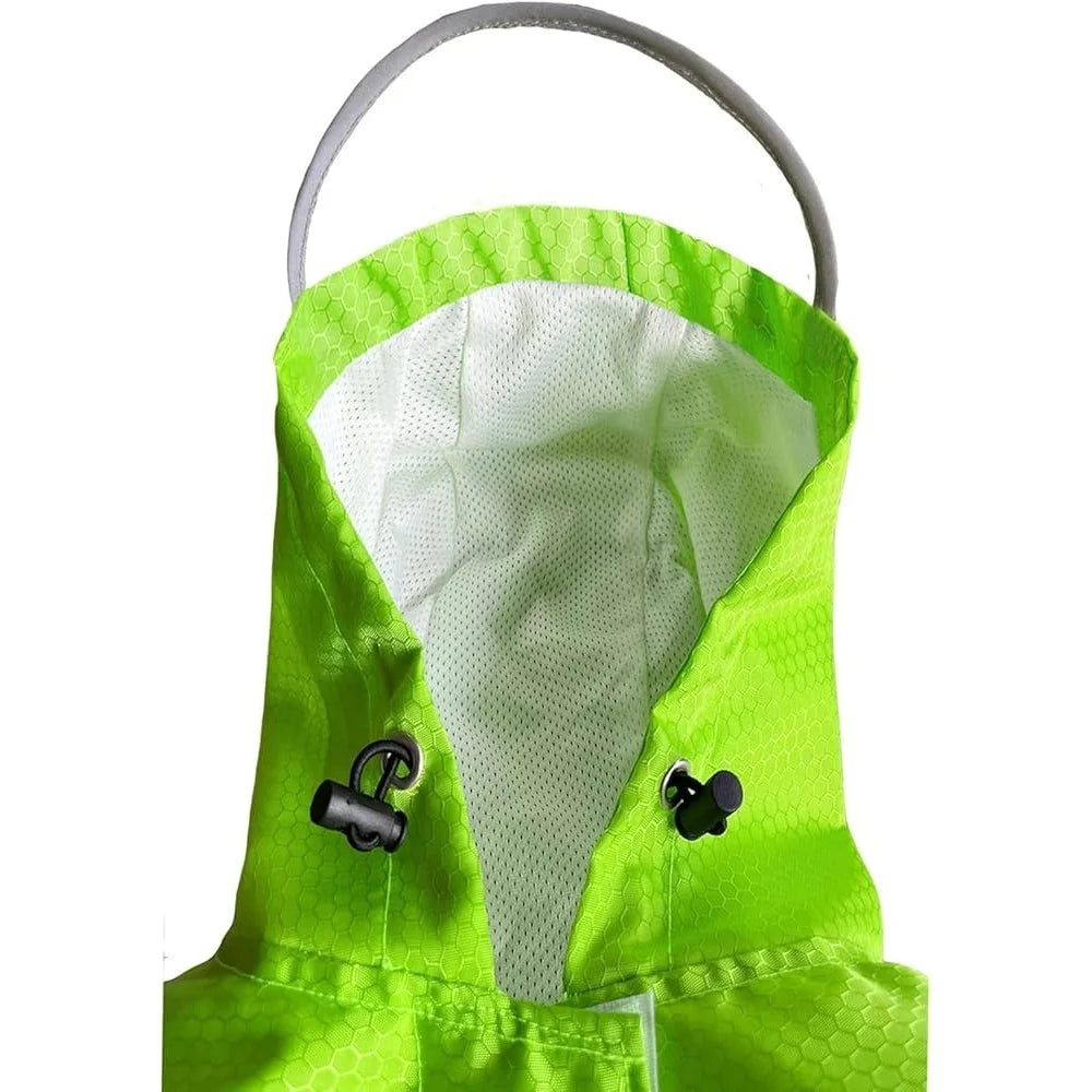 High Concerned Waterproof Reflective Dog Raincoat Hooded Slicker Jacket