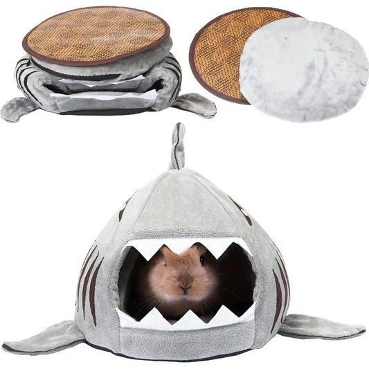 Shark Gea Pig Bed Hideout For Small Pets Hamsters Hedgehogs