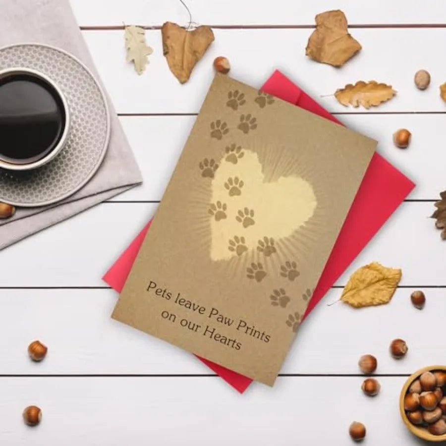Pet Loss Sympathy Card For Dog And Cat Memorial Gift