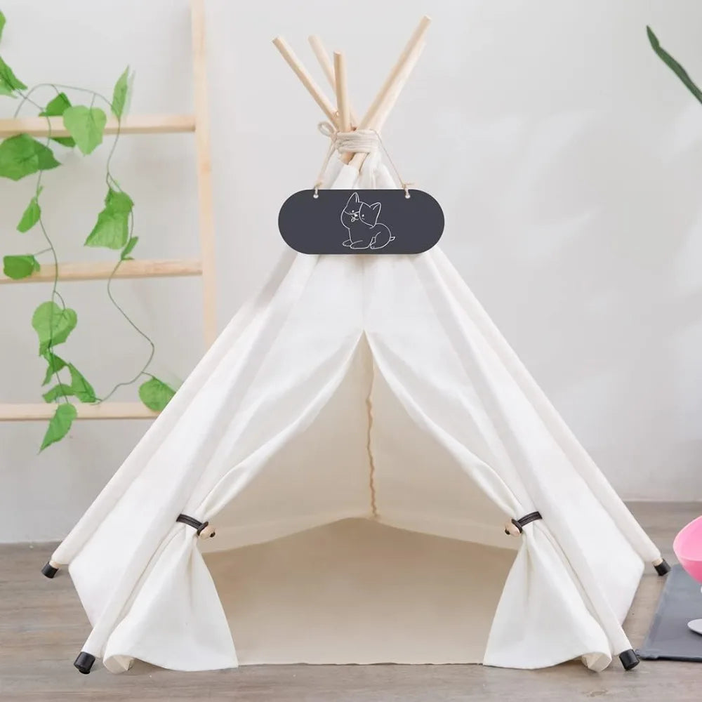Pet Teepee Tent for Dogs and Cats Washable Cushion