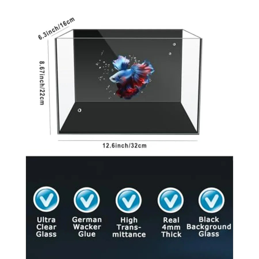 Fish Tank Aquarium Starter Kit With Filter And LED