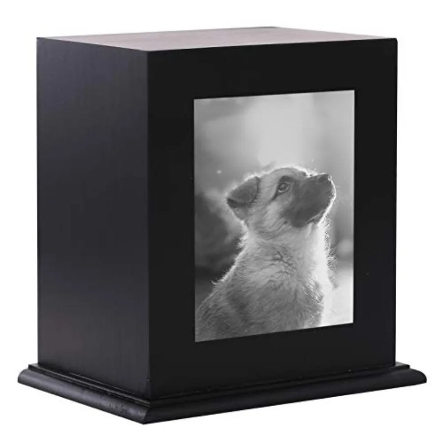 Pet Wood Memorial Urn for Ashes Photo Frame Keepsake Box for Pets
