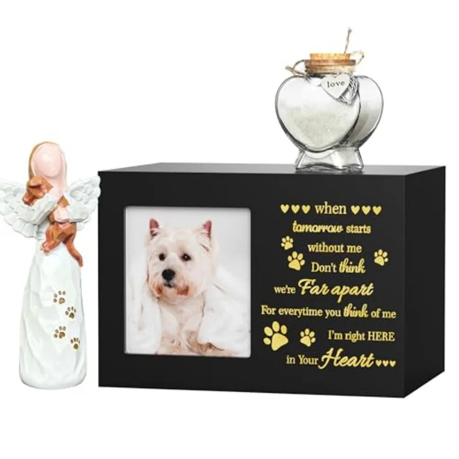 Pet Memorial Urn With Photo Frame For Dogs And Cats