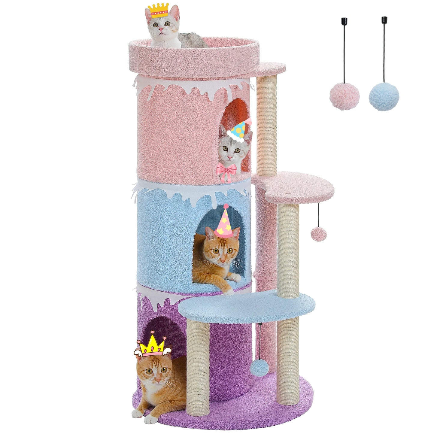 PAWZ Road Cat Tree For Large Cats With Top Perch Indoor
