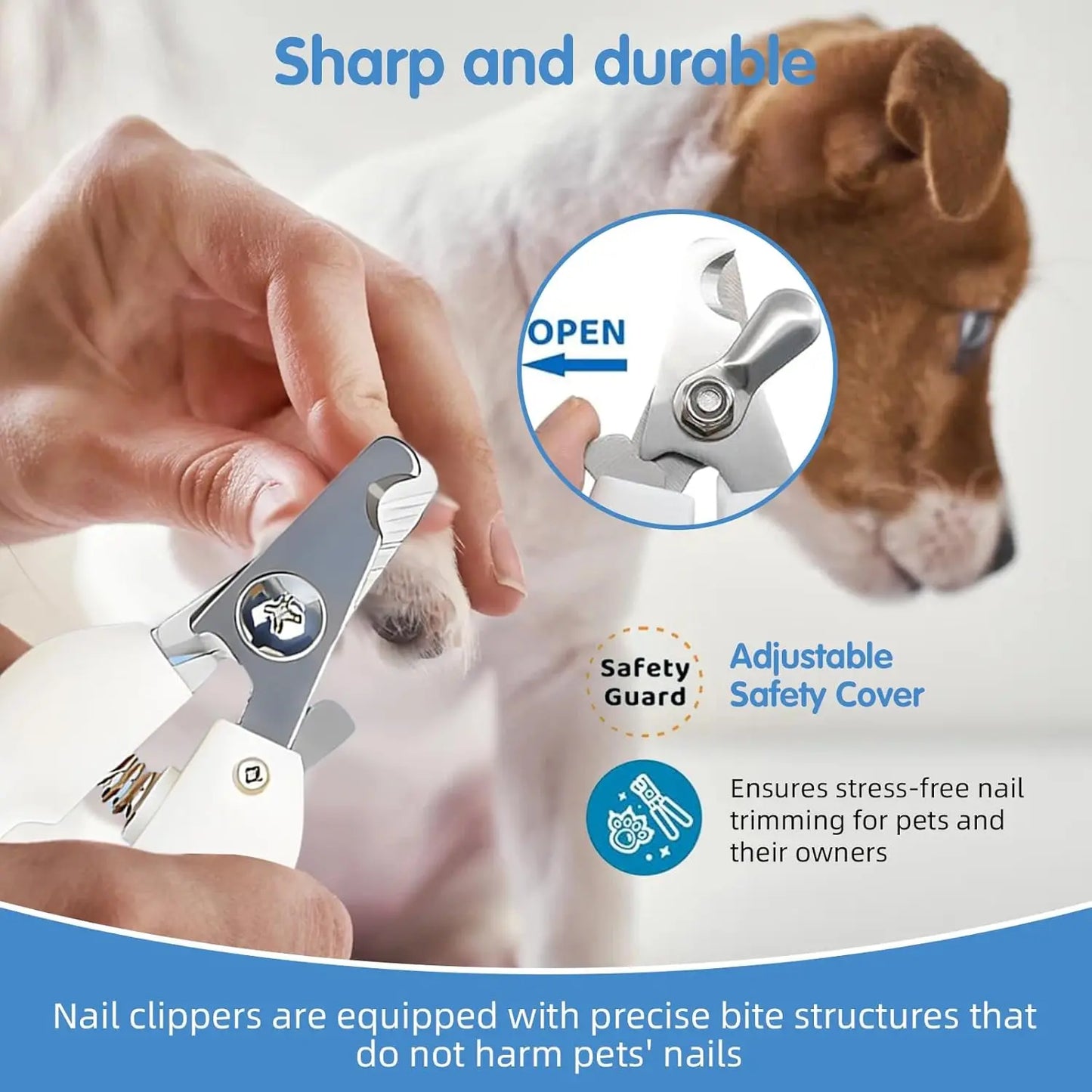 Pet Grooming Kit With Self Cleaning Slicker Brush And Nail Clipper