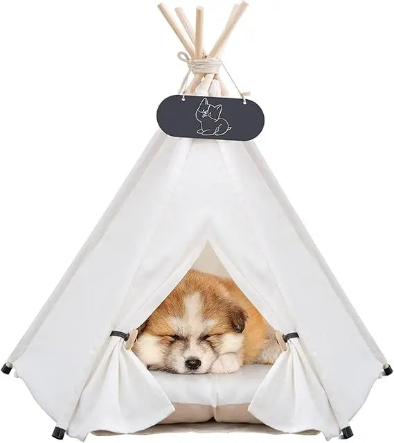 Pet Teepee Tent for Dogs and Cats Washable Cushion