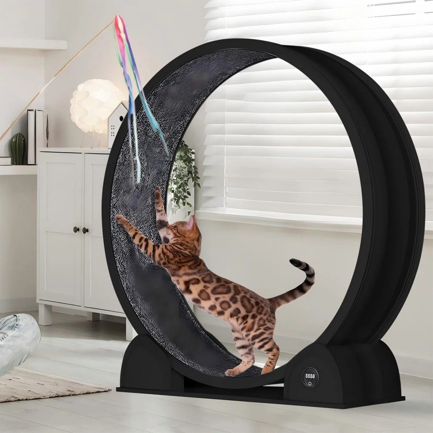HiMISS Cat Exercise Wheel Indoor Running Treadmill With Smart Pedometer