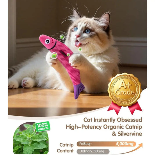 Catnip And Silvervine Cat Toys 5000mg A Plus Interactive Kickers For Indoor Cats