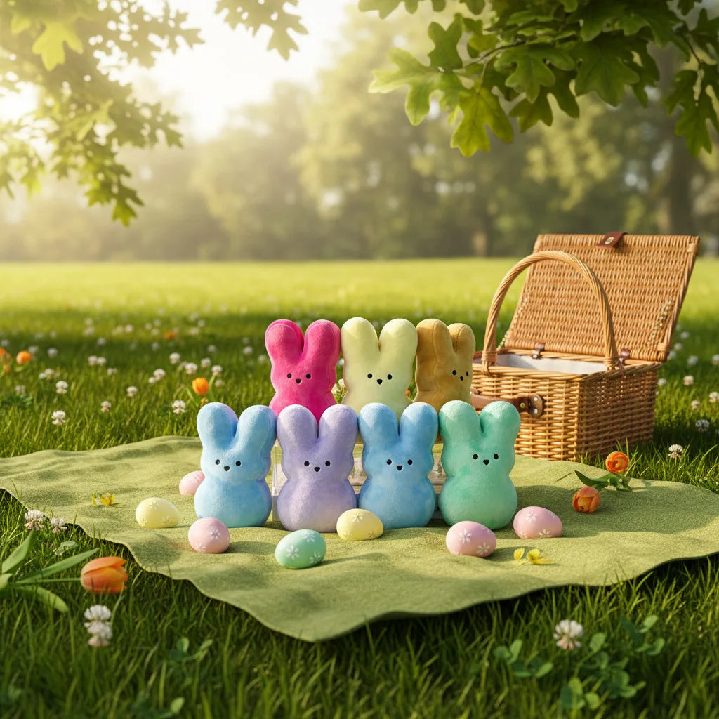 Set of 7 Plush Rabbit Toys for Pets Durable Polyester