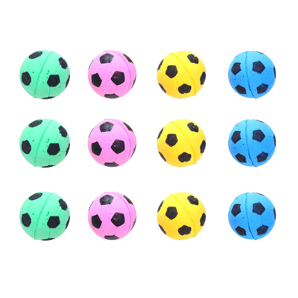 MOJOYCE 12Pcs Pet Interactive Foam Balls For Dogs And Cats