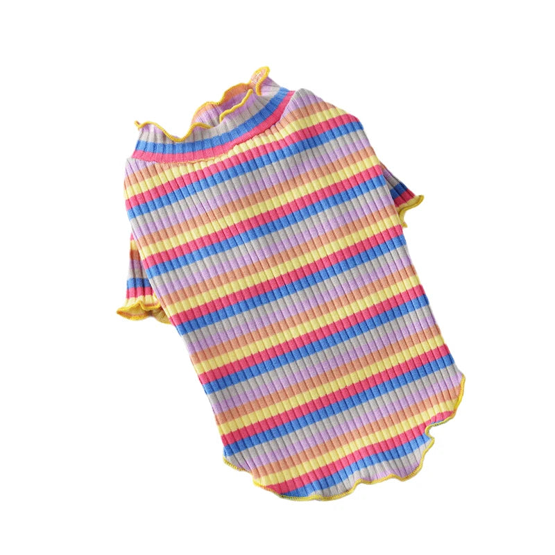 Striped Sphynx Cat Vest Shirt For Small Cats Pet Clothing