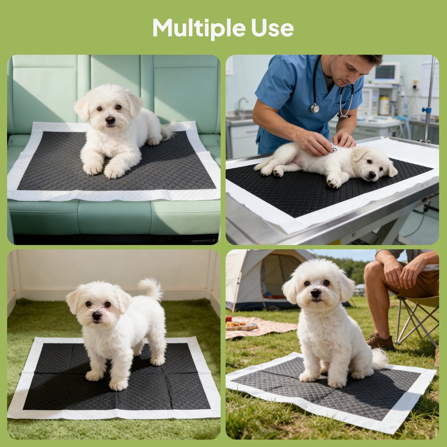 Activated Bamboo Charcoal Disposable Pet Underpads For Potty Training