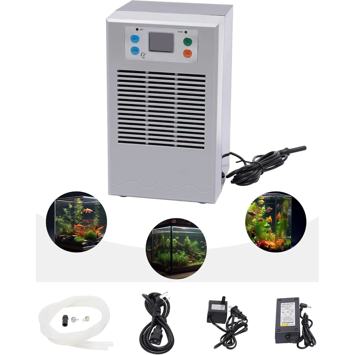 Hign-concerned Aquarium Water Chiller 100W With Digital Thermostat Ultra Quiet