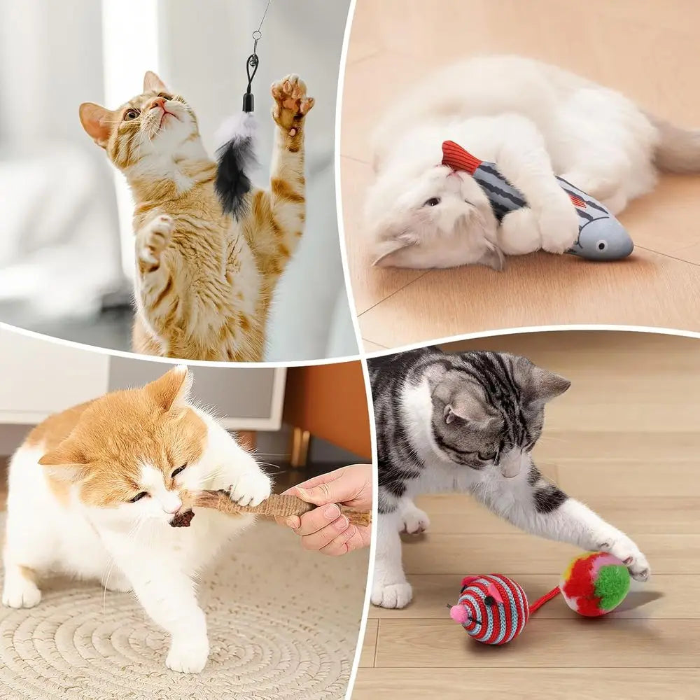Talk Cat Toys Variety Pack 20 Pieces Assorted Interactive Toys