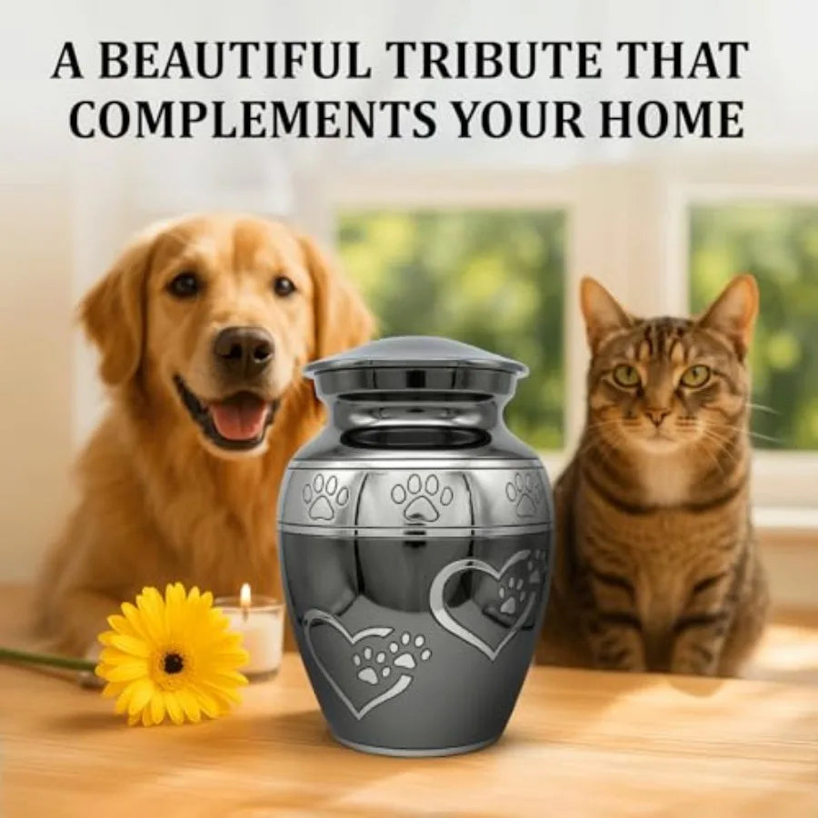 Pet Urn For Dogs Cremation Memorial With Paw Print Holds 55 Lbs