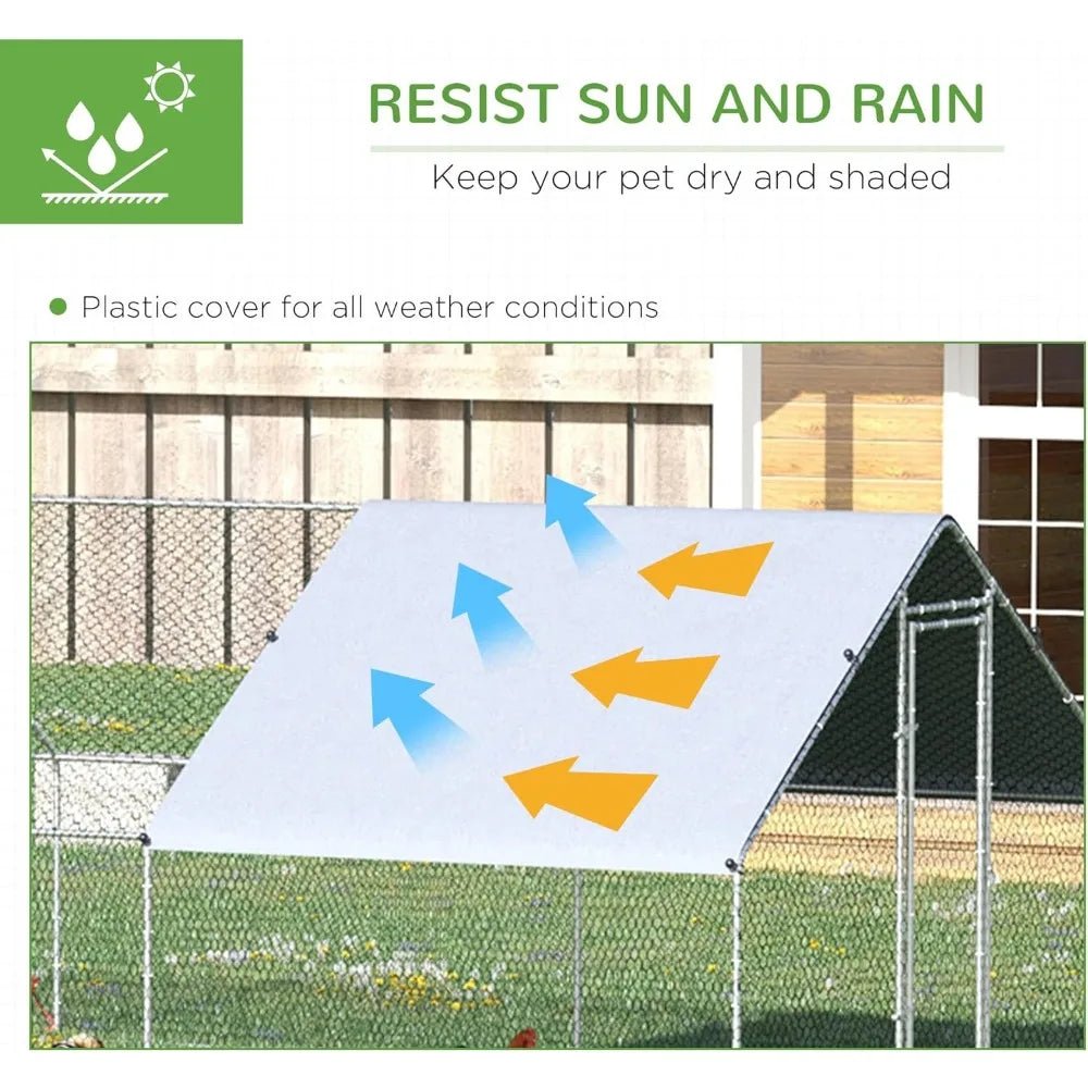TANGXU Walkin Chicken Coop With Waterproof UV Cover