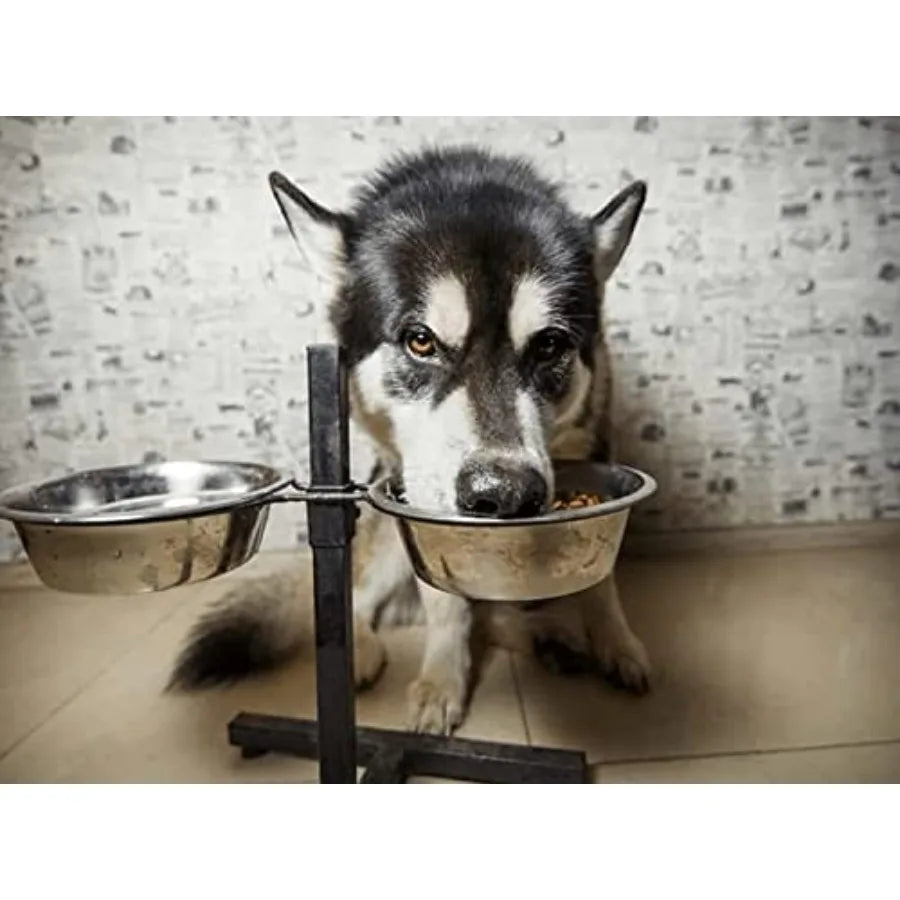 Pet Feeder Stainless Steel Dog Bowls 2-Pack for Raised Feeders