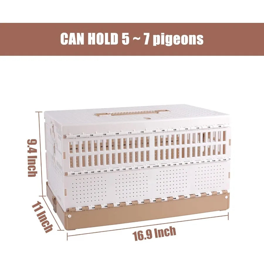 CN Guangdong Plastic Foldable Pigeon Cage With Handle Travel Carrier