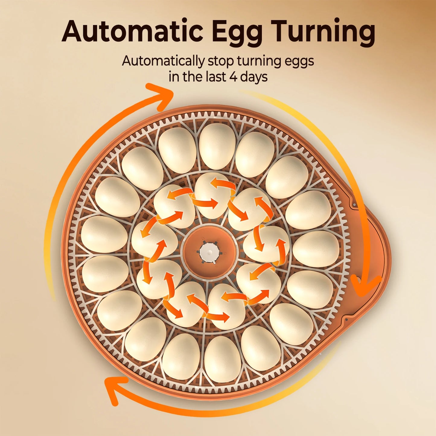 26 Egg Incubator With Automatic Turning Temperature Humidity Control LED Candler