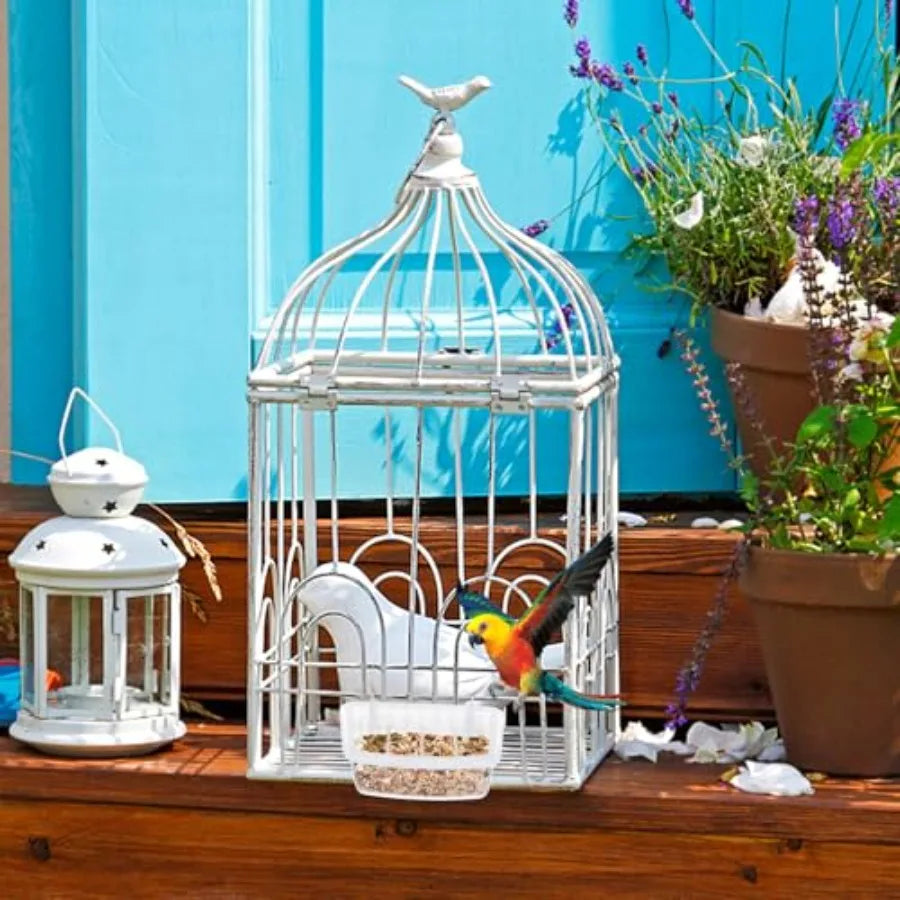 Bird Feeders for Cage Clear Hanging Parrot Parakeet Food Containers