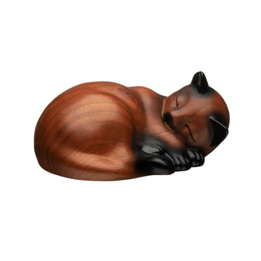 Sleeping Resin Cat Urn For Ashes Small Pet Cremation