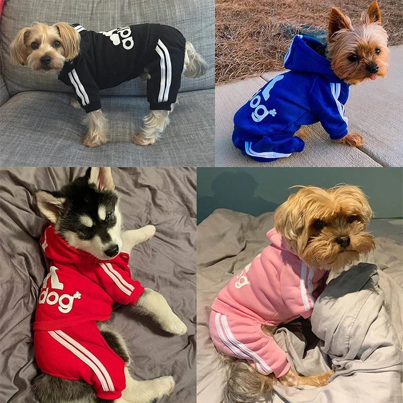 Adidog Dog Jumpsuit Warm Puppy Clothing Hoodie Sweatshirt All Season