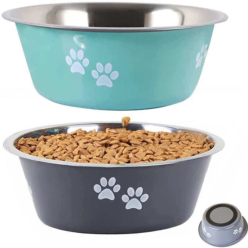 YTYIN Non-Slip Stainless Steel Elevated Dog Bowls Raised Feeder