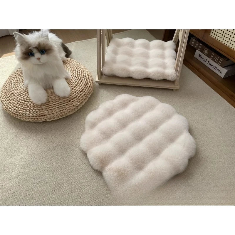 Plush Pet Bed Cushion Nest Circular Mat For Cat Dog