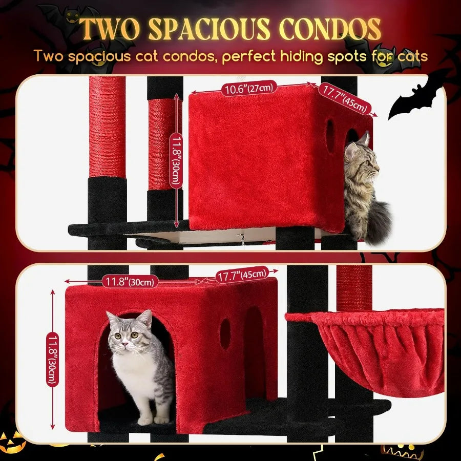 Hignconcerned Gothic Cat Tree For Indoor Cats 9 Posts