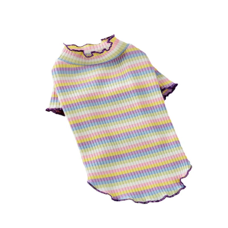 Striped Sphynx Cat Vest Shirt For Small Cats Pet Clothing