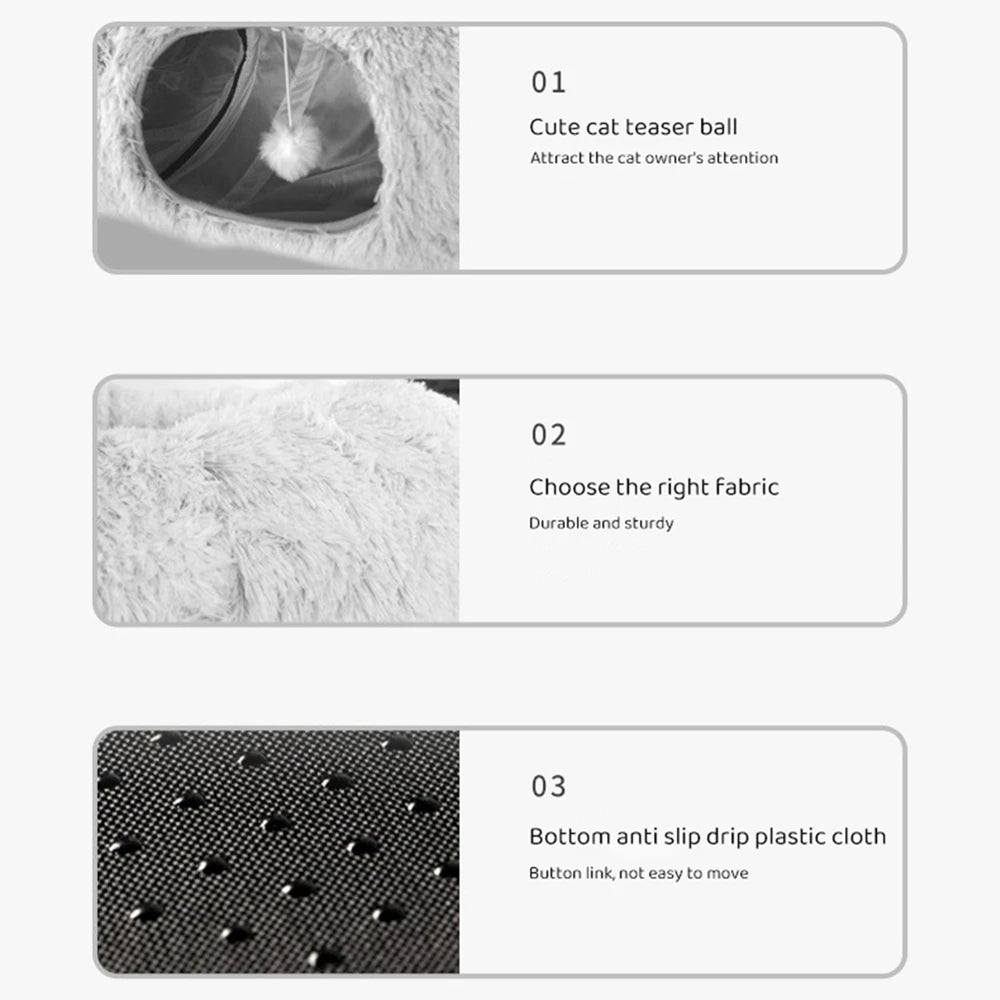 Guangdong Cat Tunnel Bed With Mat Plush Tube Playground