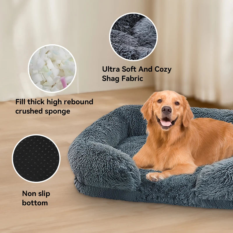 Thickened Orthopedic Dog Bed With Egg Sponge And Washable Cover