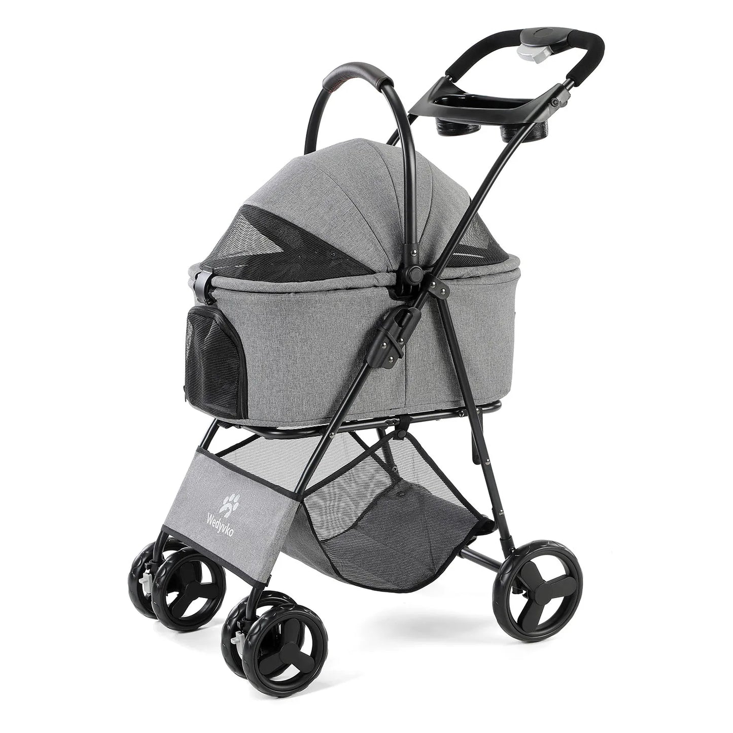 3 In 1 Pet Stroller With Removable Carrier Dogs Cats