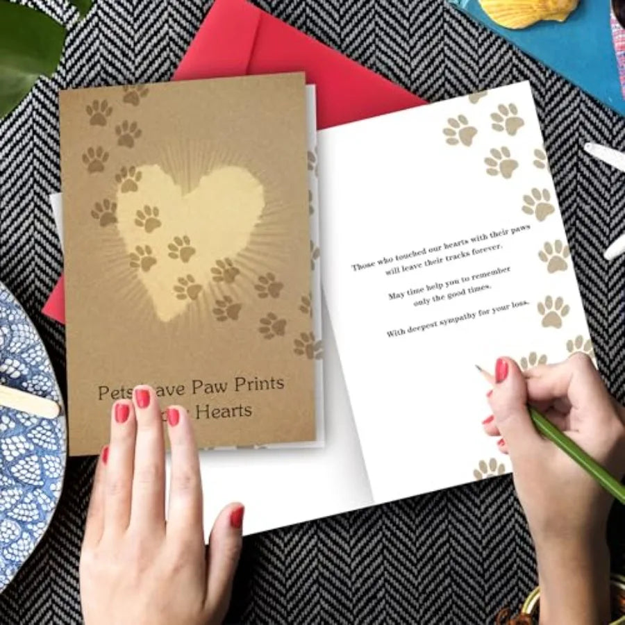 Pet Loss Sympathy Card For Dog And Cat Memorial Gift