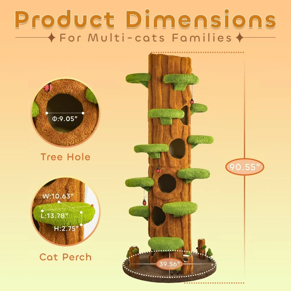 MKDK Luxury Cat Tree Indoor Multi Level Scratcher Tower