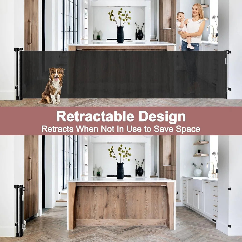 Extra Wide Retractable Baby Gate For Stairs And Doorways