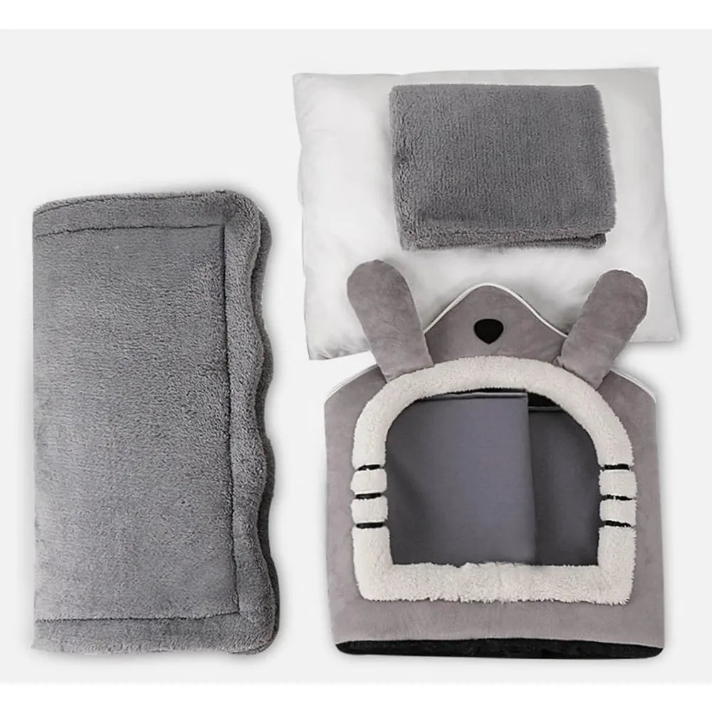 High Concerned Dog House Soft Indoor Enclosed Warm Kennel