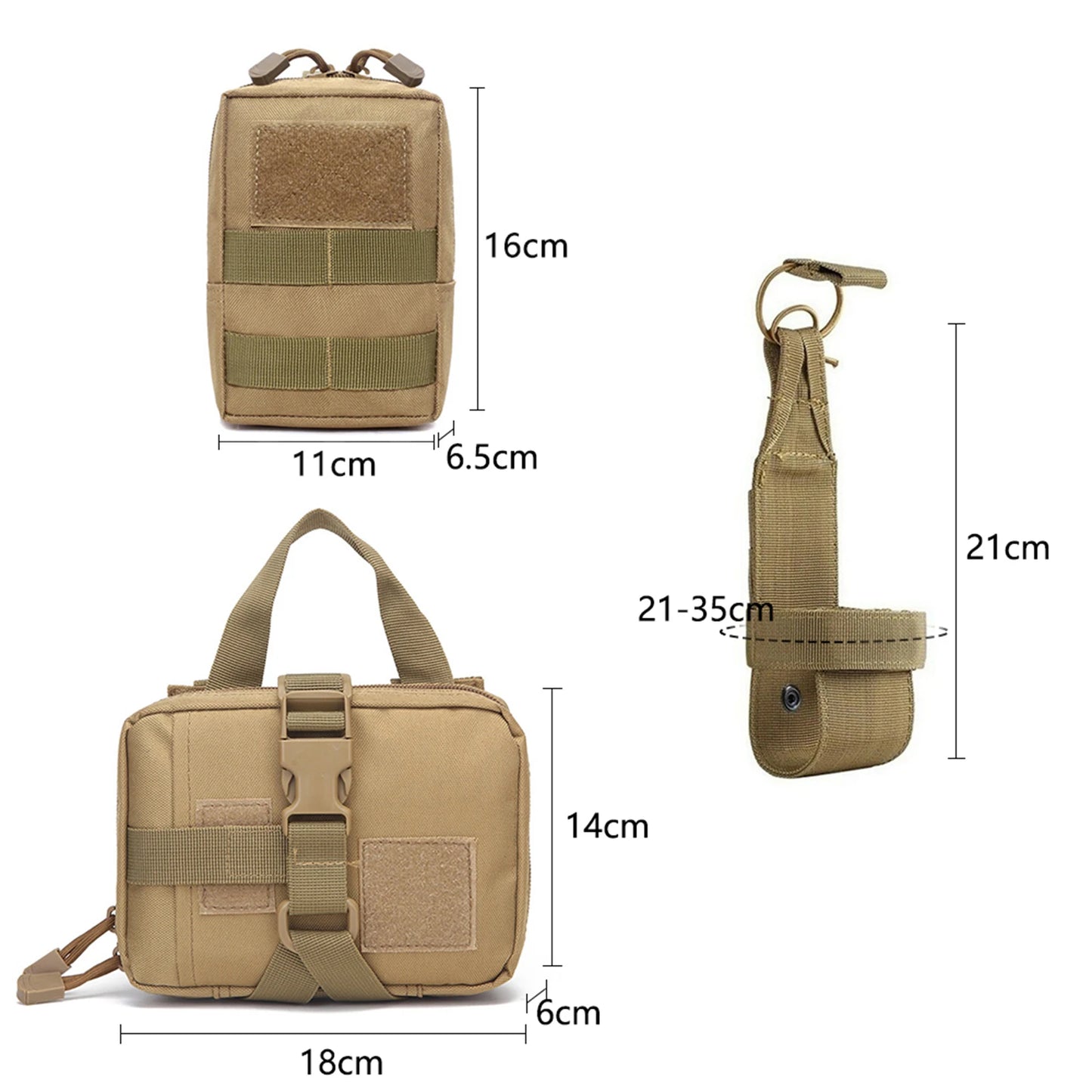 Nylon Tactical Dog Harness With Molle Pouches For Medium To Large Dogs