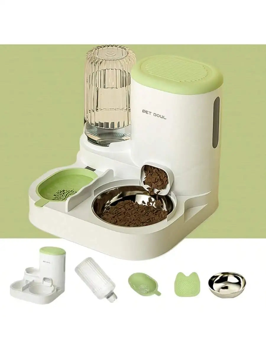 Two In One Automatic Cat Water Dispenser And Feeding Station