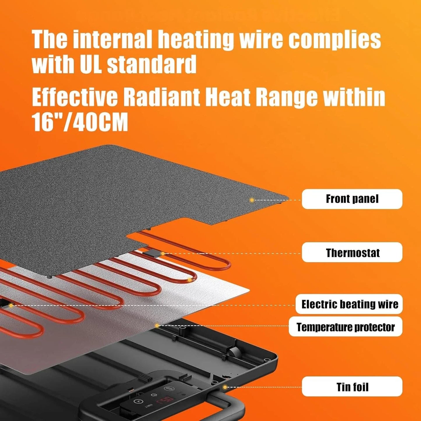 Universal Poultry Heater Thermostatic Panel For Farm Use Adjustable Temperature