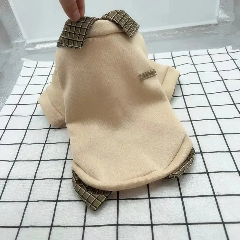 Pet Dog Warm Winter Hoodie Patchwork Jacket For Small Dogs