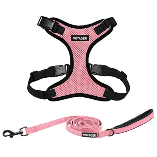 Voyager Stepin Lock Dog Harness With Reflective Leash