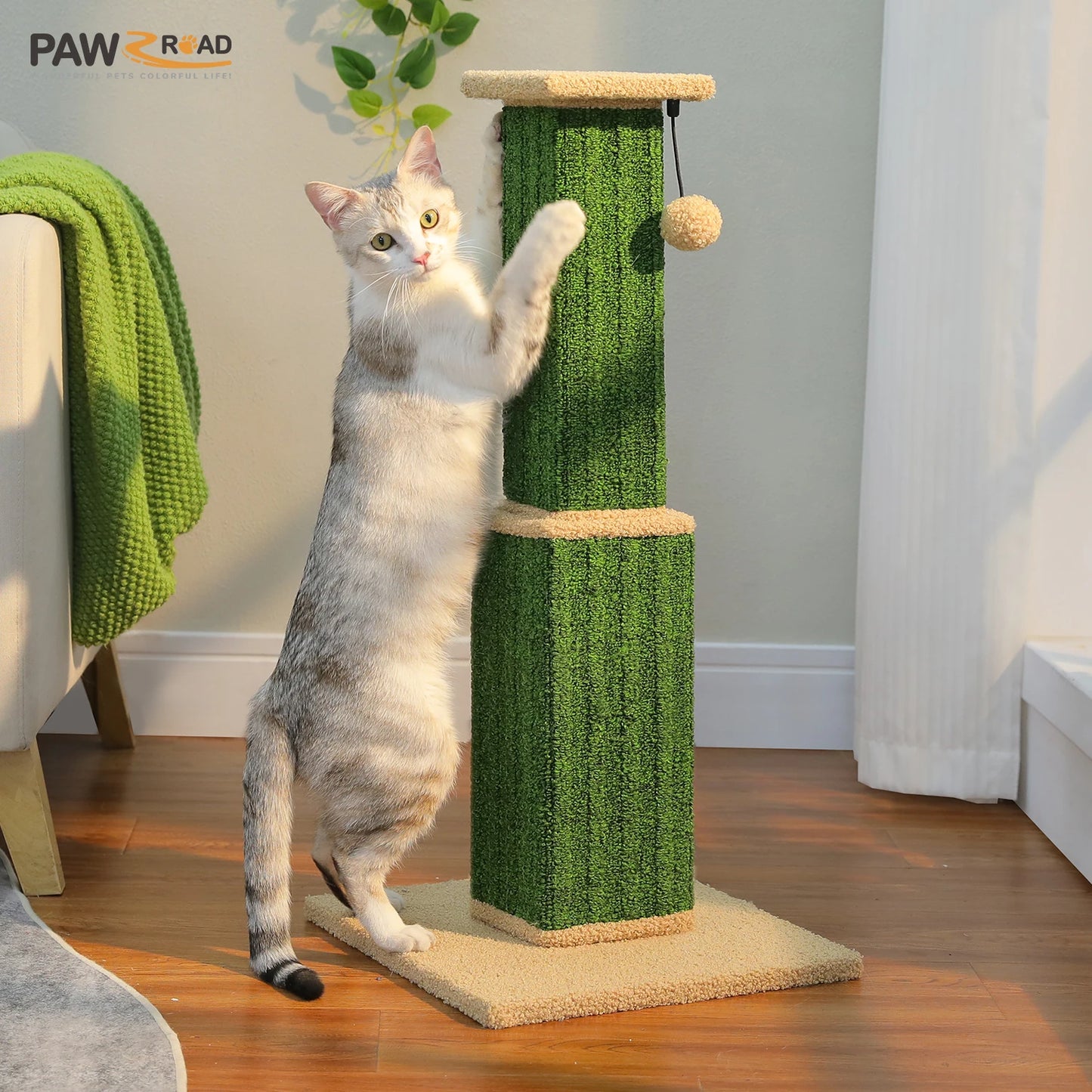 PAWZ Road Large Cat Scratching Post for Indoor Cats
