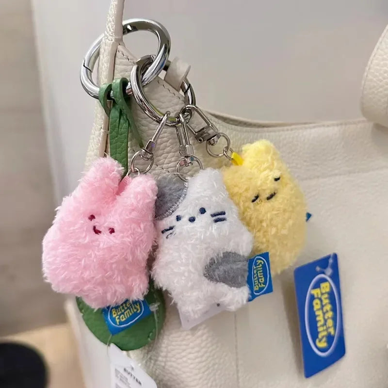 CN Shanghai Guangdong Butter Rabbit Plush Keychain Anime Toy