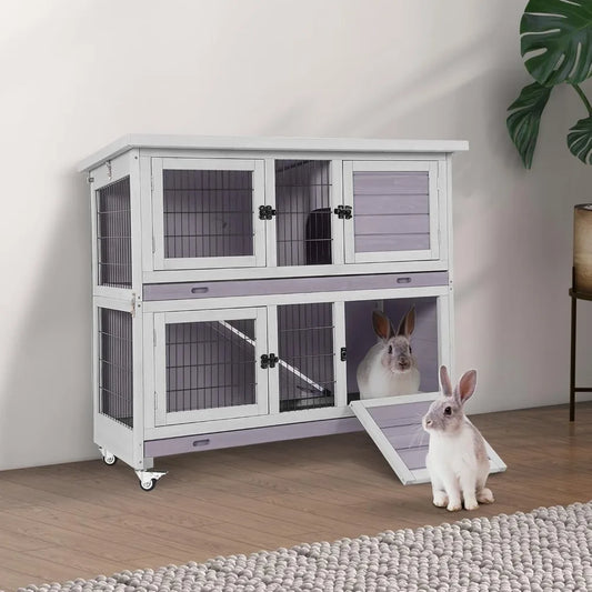Gap Folding Rabbit Hutch Indoor Outdoor Easy Setup Cage